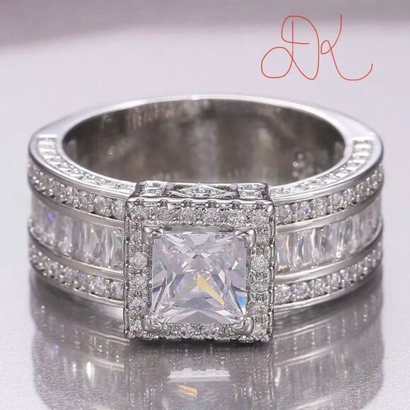 WEDDING RING BRIDAL RING ENGAGMENT RING - Picture 3 of 11